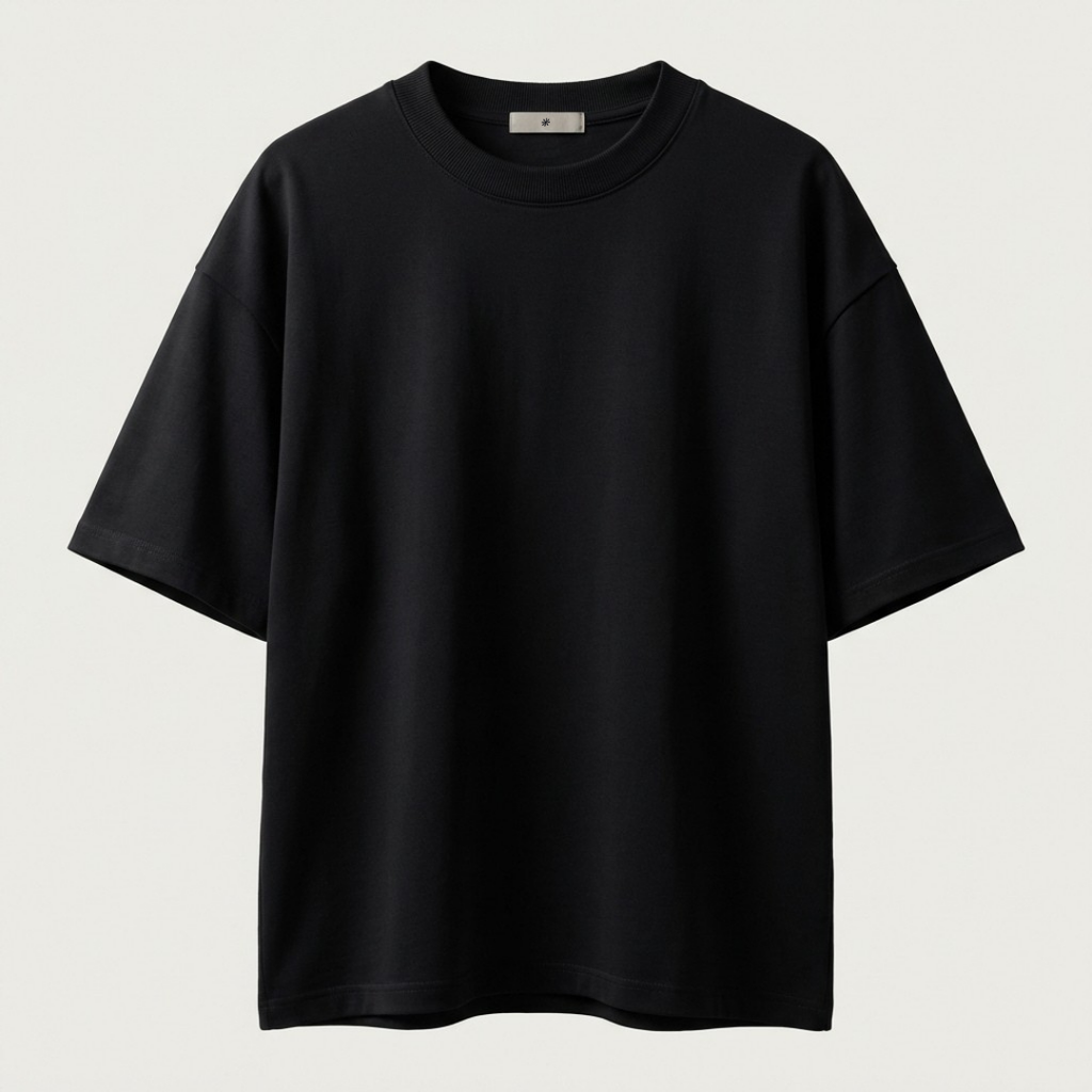 Oversized Pima Cloud Black