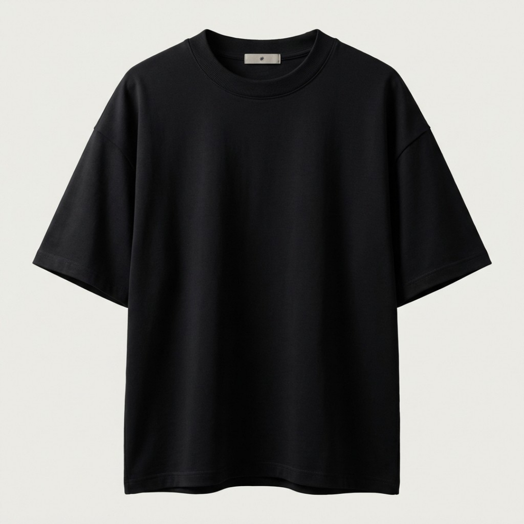 Oversized Pima Cloud Black
