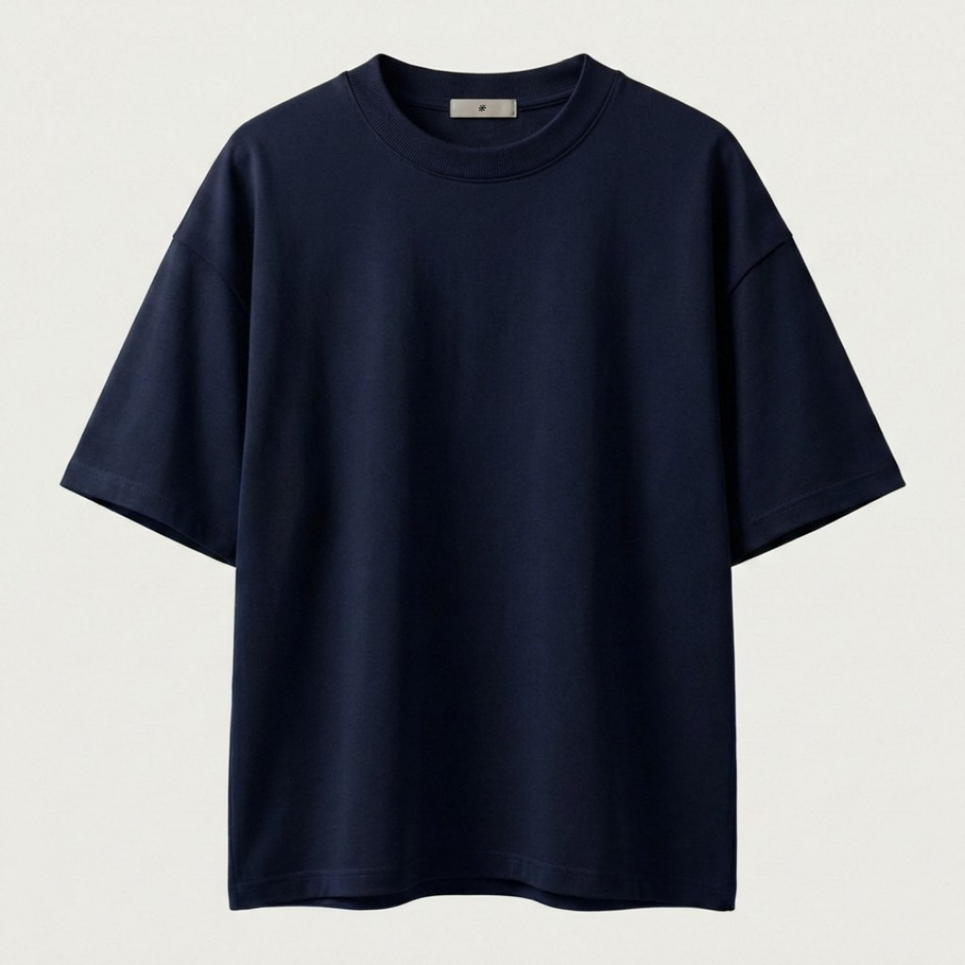 Oversized Pima Cloud Navy